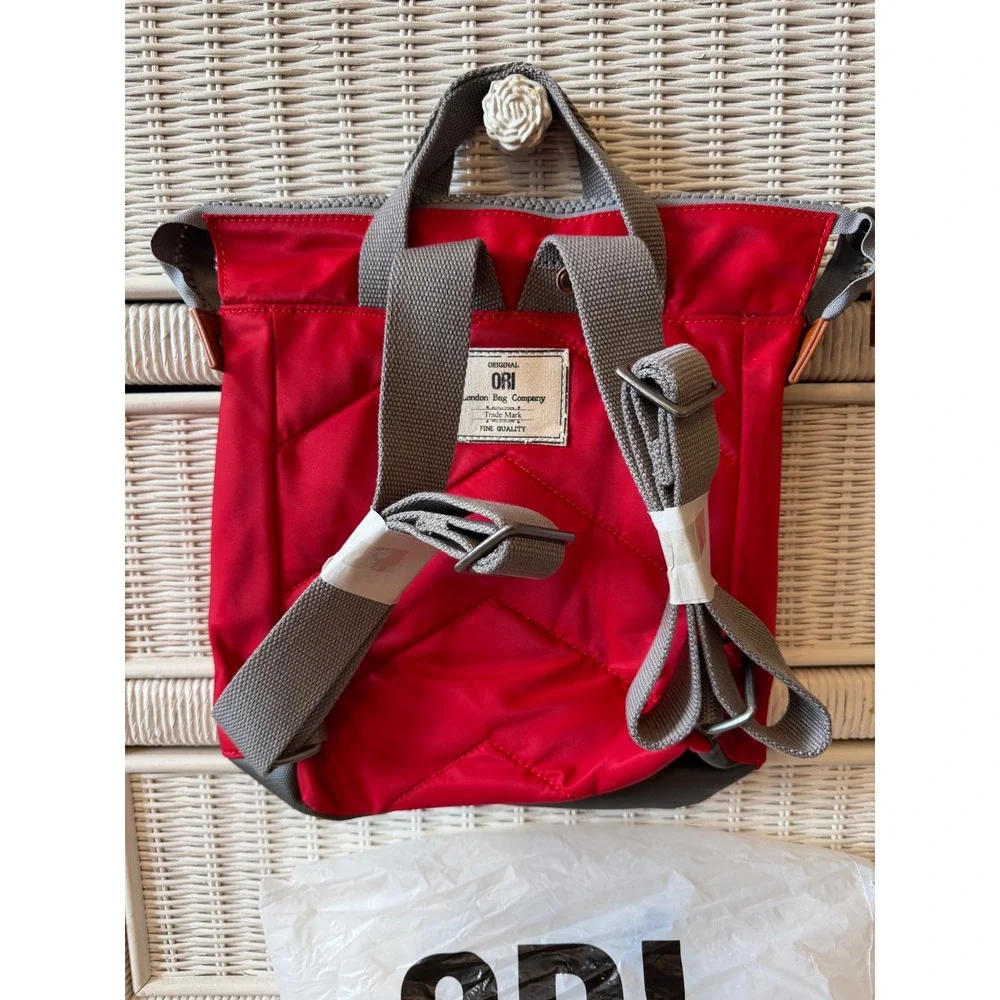 ORI London Bantry B Small Recycled Nylon Backpack Cranberry Red BANTBSRNCRA NWT
